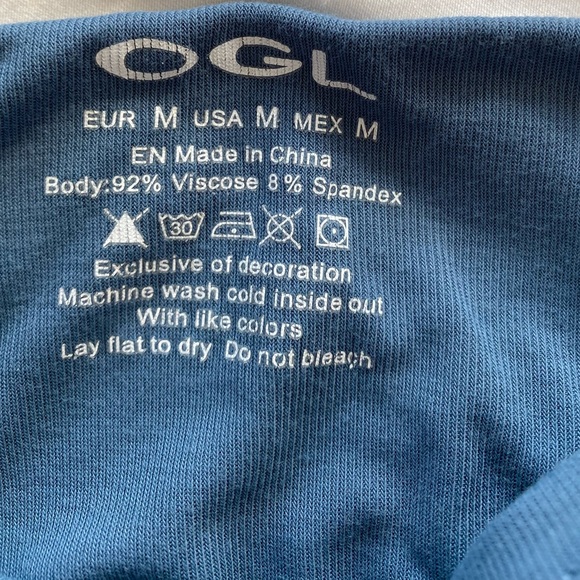 OGL MOVE - Eco-SkinKiss® Ruched Sides Square Brami Tank Top - Oxford Blue, M - Picture 10 of 10